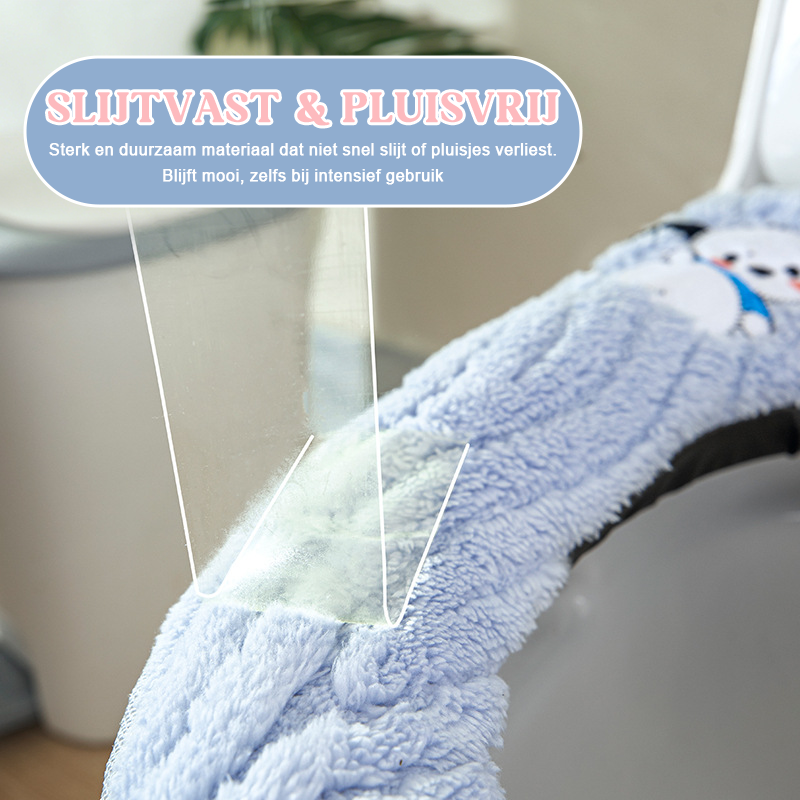 Pluche, Dik Toiletbrilkussen Met Ritssluiting