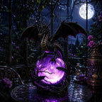 🔮Gothic Dragon LED Crystal Ball Lamp for Dark Aesthetic Decor