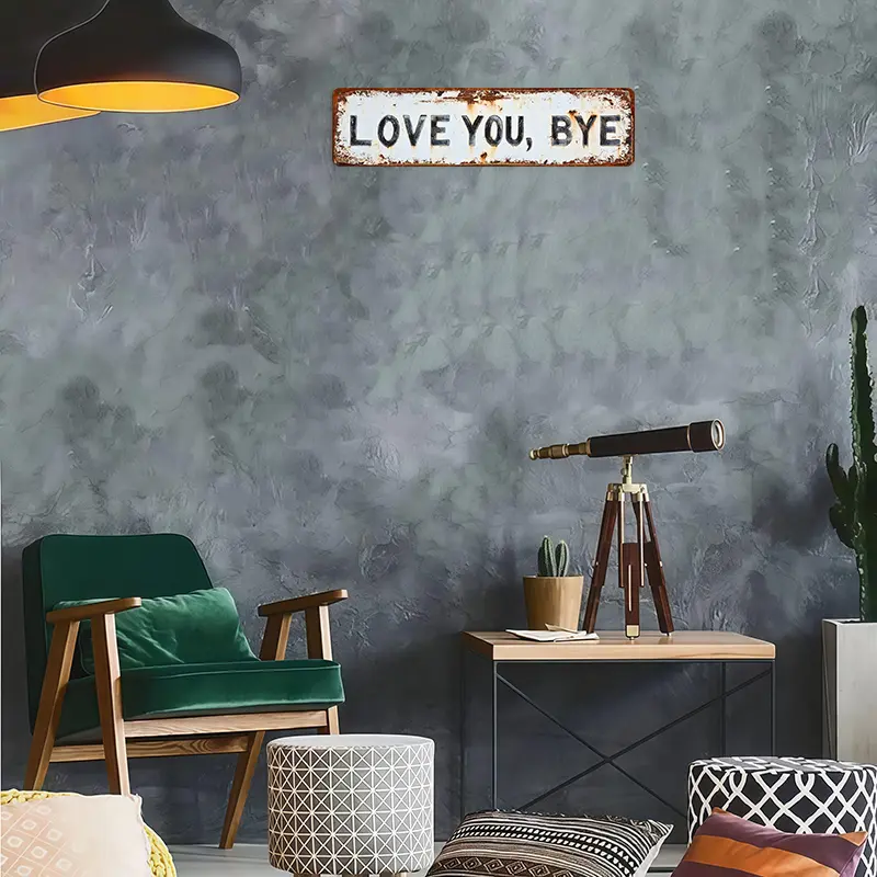 IK HOU VAN JE, DAG – Vintage metalen wandbord