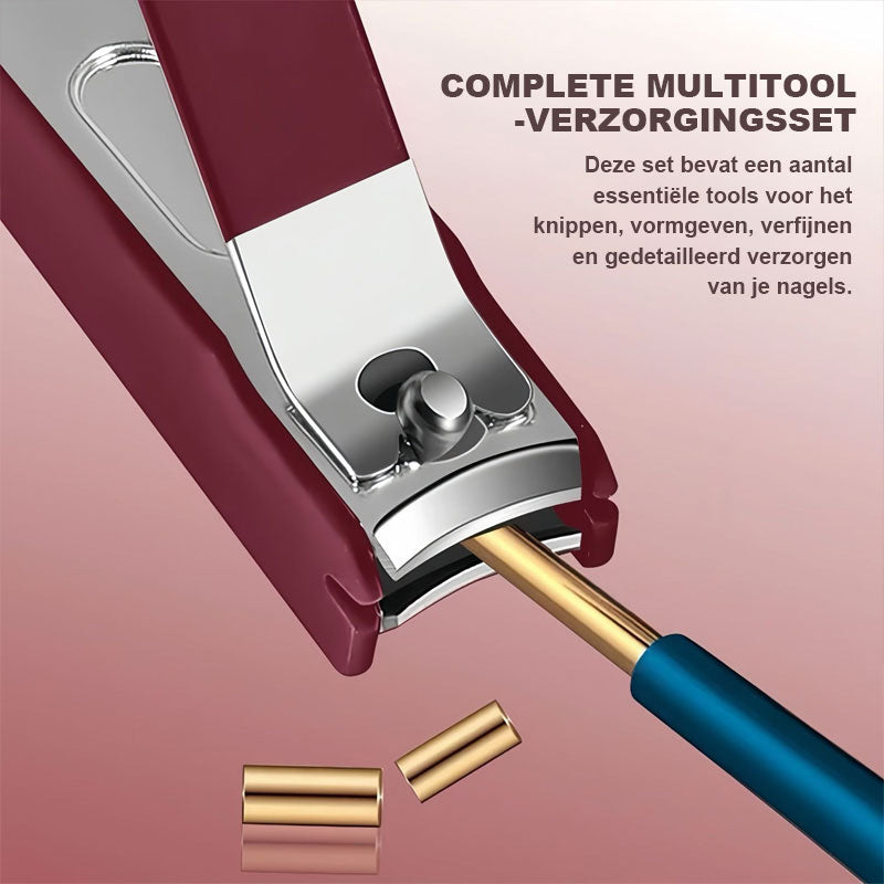 🤚✨Draagbare spatwaterdichte premium manicureset (8-delig)