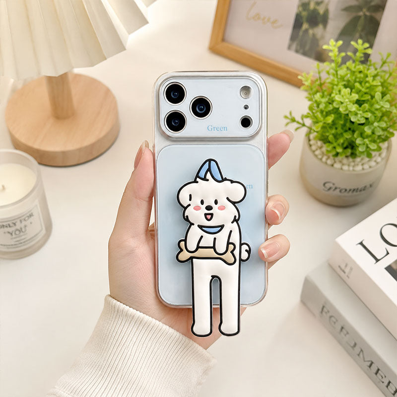 Creative Drip Glue Blurred Dog & Cat Phone Case