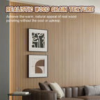 3D Slatted Wood Grain Self-Adhesive Wallpaper | Peel and Stick Wall Decal for Living Room, Bedroom & Rental Home Renovation