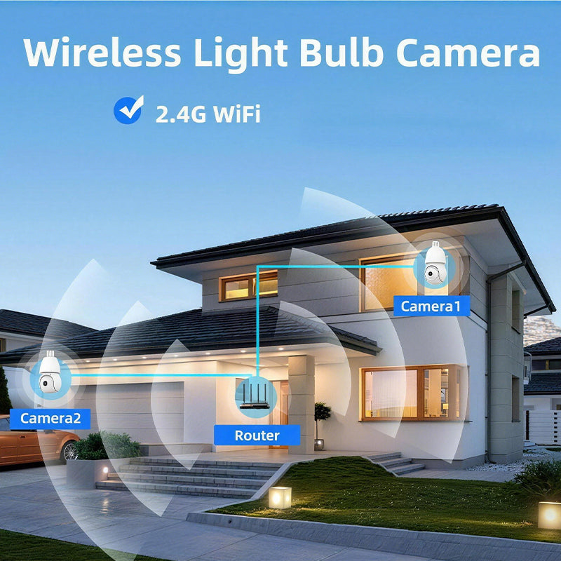 2-Megapixel Home Lighting Bulb Surveillance Camera