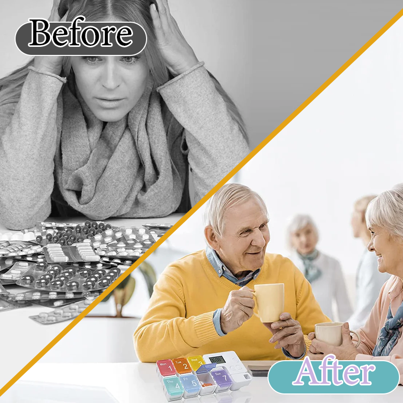 The Best Gift for Your Elders🎁Smart Electronic Pillbox with Timed Reminders