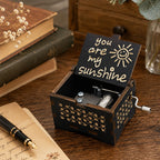 Wooden Music Box Ornament - Classic Engraved Hand-Crank Music Box🎶