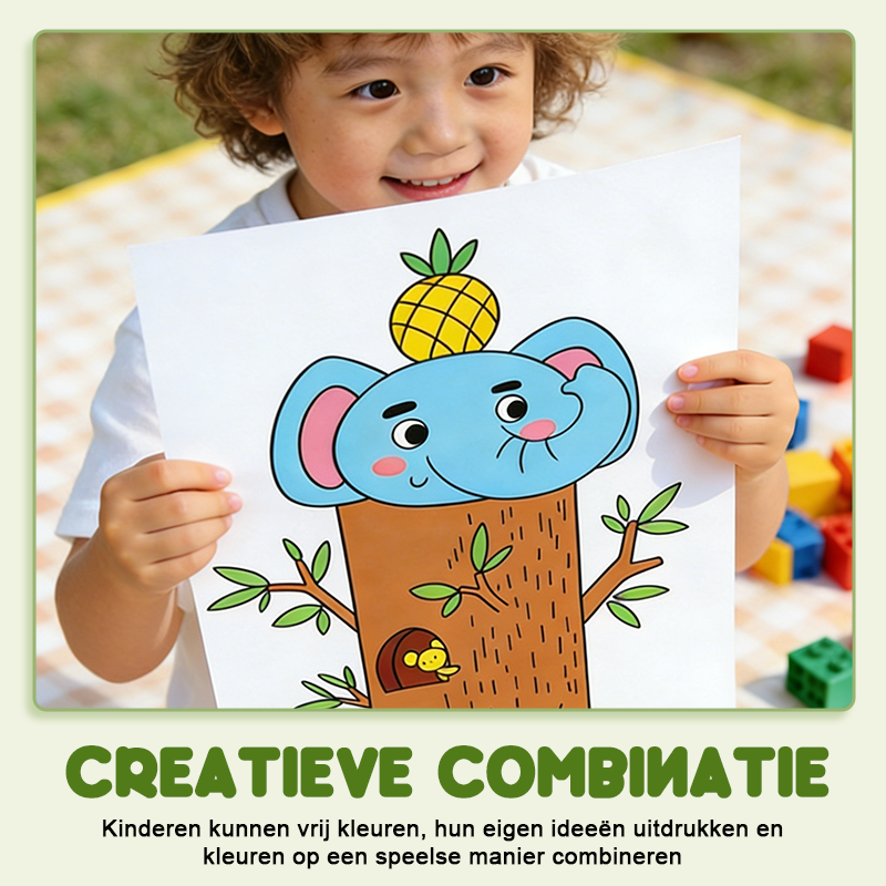 Vandaag 56% korting💥[Magische Vouwtekening] Kleurrijk Educatief Tekenboek