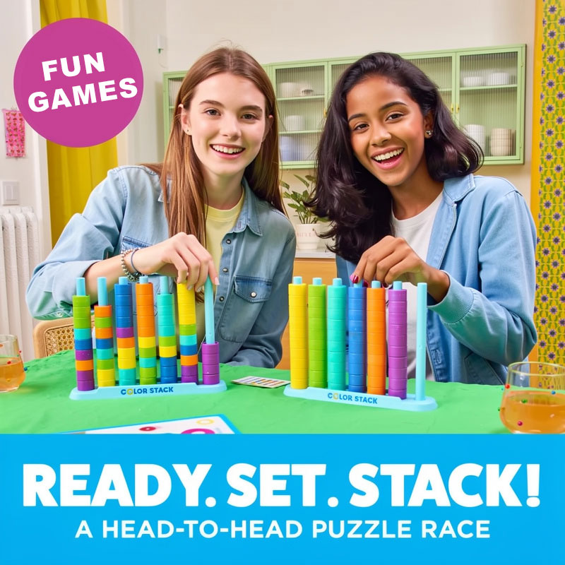 Creative And Fun Color Matching Stacking Puzzle Party Game Toy