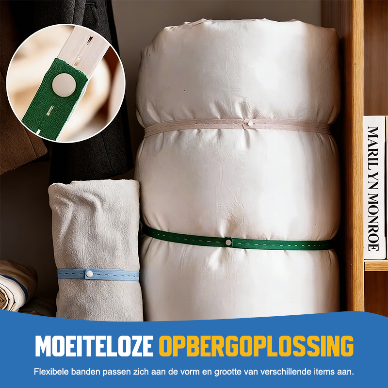 🥼Verstelbare elastische banden voor het opbergen van kleding en dekens