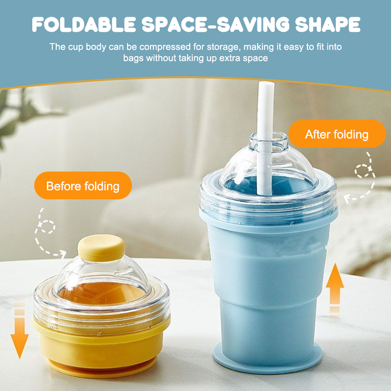 🧊✨2026 Portable Folding Ice Cup with Built-in Straw