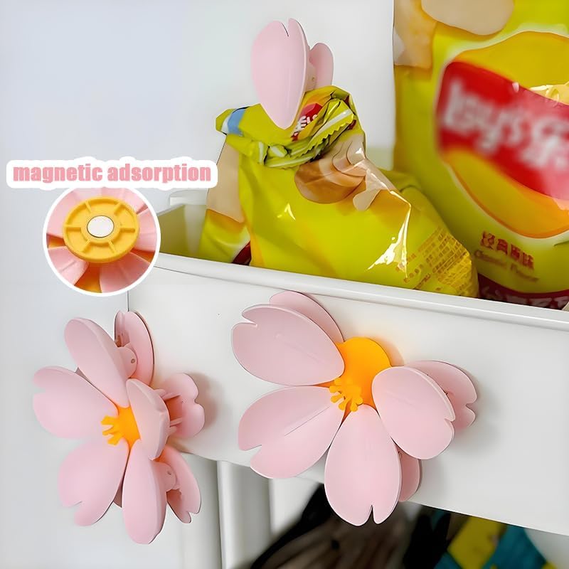 🌸Cherry blossom pattern magnetic decorative refrigerator magnets & packaging clips