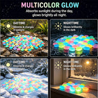 ✨ Colorful Glow in the Dark Garden Stones