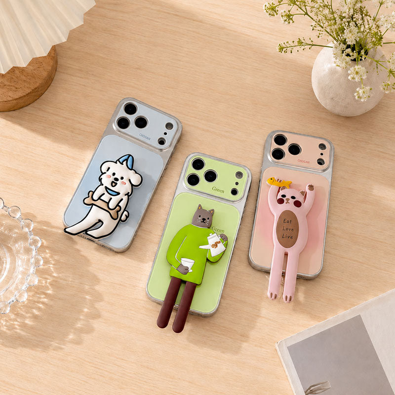 Creative Drip Glue Blurred Dog & Cat Phone Case