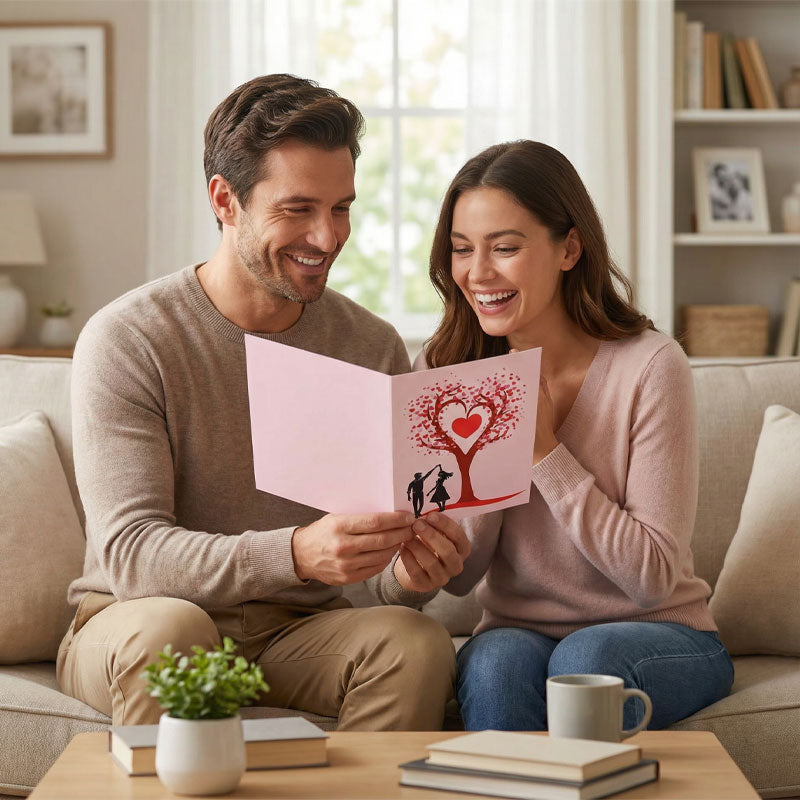 💕Romantische 3D-wenskaart 'Dansen onder de hartboom'