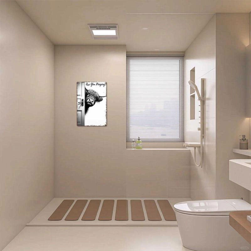 💥Alleen vandaag: 56% korting🐄 The Cheeky Visitor: Vintage Highland Cow Sign