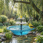 ⏰Tijdelijk 54% korting🦜Solar Cascade Hanging Birdbath Fountain