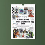 🏎️📅F1 Scrapbook Race Calendar 2026 — De ultieme wandkalender voor racefans