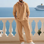 Heren trui en broek met relaxte pasvorm – 2-delige set