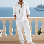 Heren trui en broek met relaxte pasvorm – 2-delige set