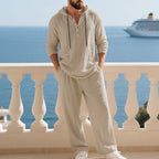 Heren trui en broek met relaxte pasvorm – 2-delige set