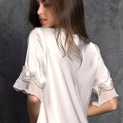 Dunne Ice Silk Kant Pyjama Homewear👗❄