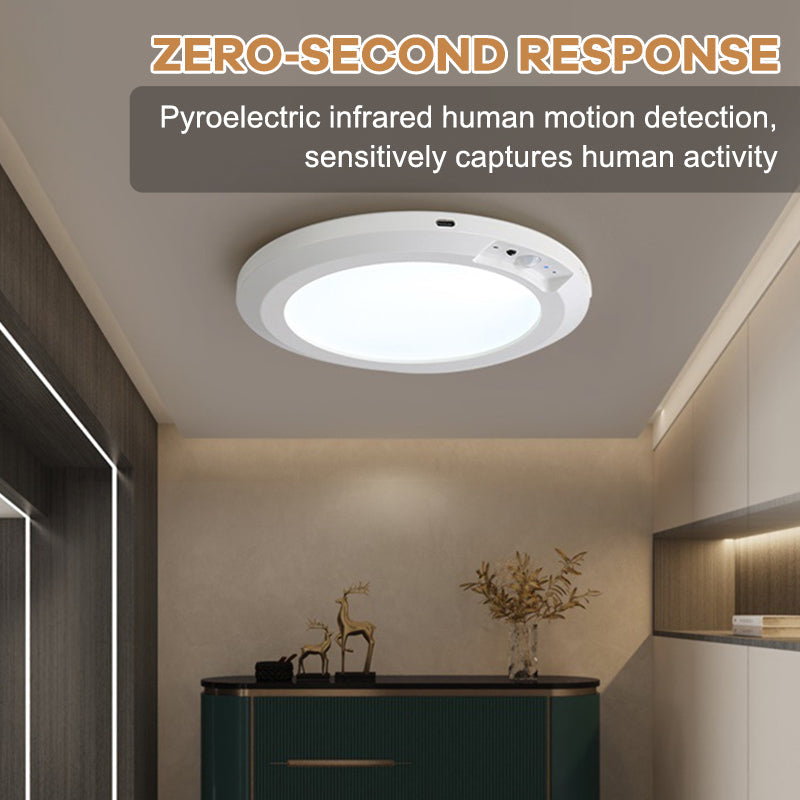 Human Body Sensor Ceiling Light✨Three-color rechargeable upgraded model + remote control [magnetic installation]