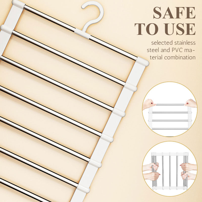 👖👗Multifunctioneel opvouwbaar broekenrek met meerdere niveaus