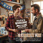 Dad's Garage Shit List Tin Sign - Funny Man Cave Decor & Gift