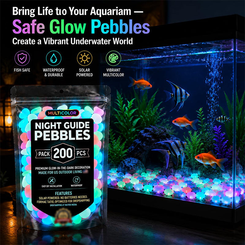 ✨ Colorful Glow in the Dark Garden Stones