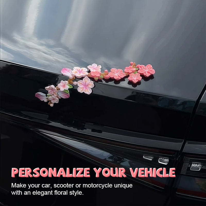🚗🌸3D-harsstickers voor auto's - Met ontwerpen van perzikbloesem/kersenbloesem