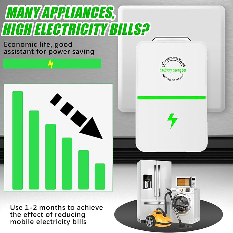 UK Plug-In Power Saver – Compact Home & Office Device With Indicator Light