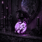🔮Gothic Dragon LED Crystal Ball Lamp for Dark Aesthetic Decor