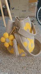 Handmade Crochet Flower Tote 🌼✨