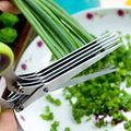 (🔥 Hot Sale-50% Off 🔥) 5 Blade Kitchen Salad Scissors