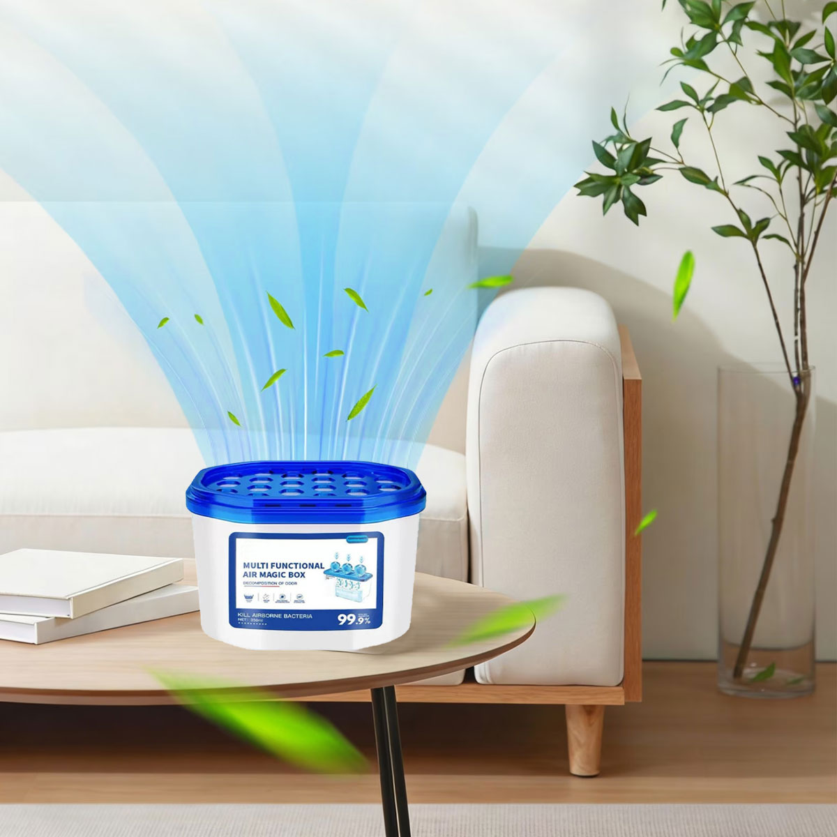 Multifunctional Air Freshener Dust Remover Box Eliminates Odors Reduces Humidity