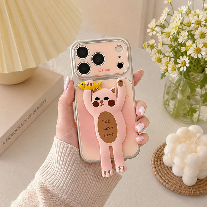 Creative Drip Glue Blurred Dog & Cat Phone Case