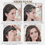 Multi-Layer Openwork Woven Headband with Teeth: Effortless Styling in Seconds