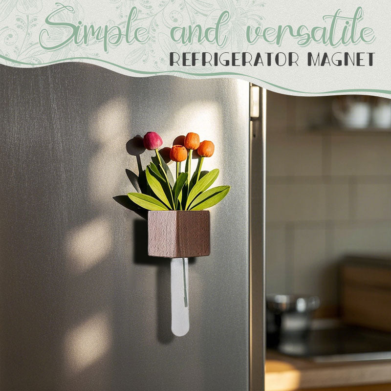 💥Vandaag 1+1 gratis bij aankoop van 1🌼Wooden Flower Arrangement Refrigerator Magnet🌹