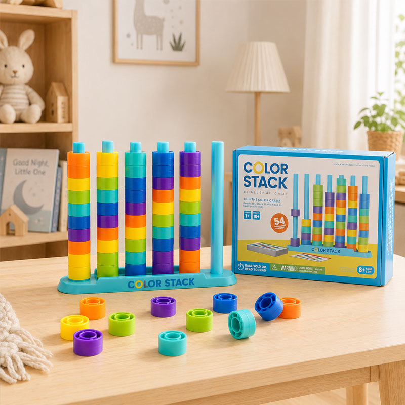 Creative And Fun Color Matching Stacking Puzzle Party Game Toy