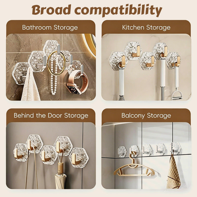 Luxury Glacier Ripple Self-Adhesive Hooks⭐
