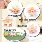 🌸Cherry blossom pattern magnetic decorative refrigerator magnets & packaging clips