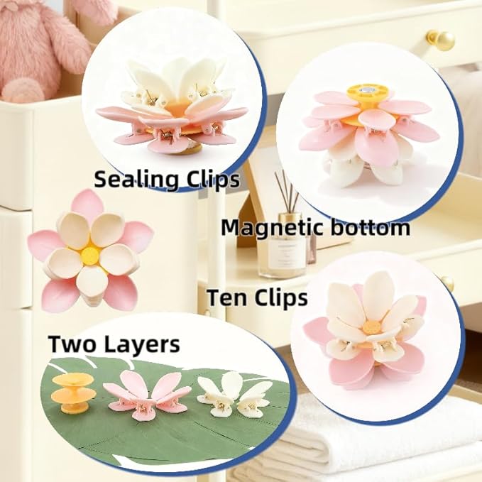 🌸Cherry blossom pattern magnetic decorative refrigerator magnets & packaging clips