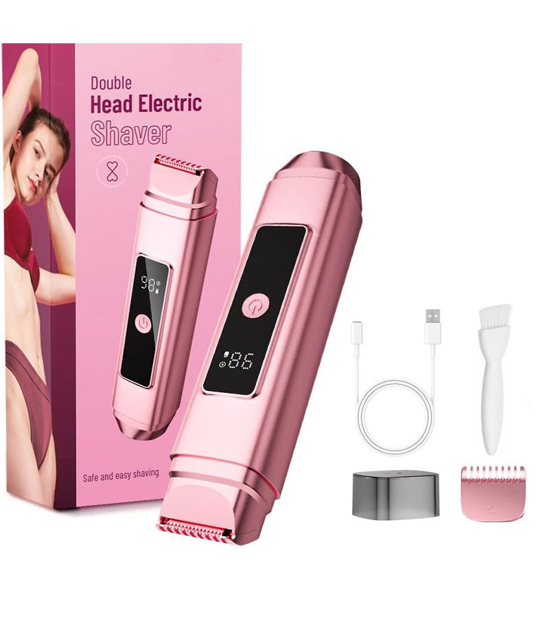 ⭐【5480 positieve recensies】✨Elektrisch Ontharingsapparaat Met dubbel Mesje En Digitaal Display