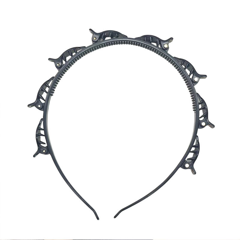 Multi-Layer Openwork Woven Headband with Teeth: Effortless Styling in Seconds