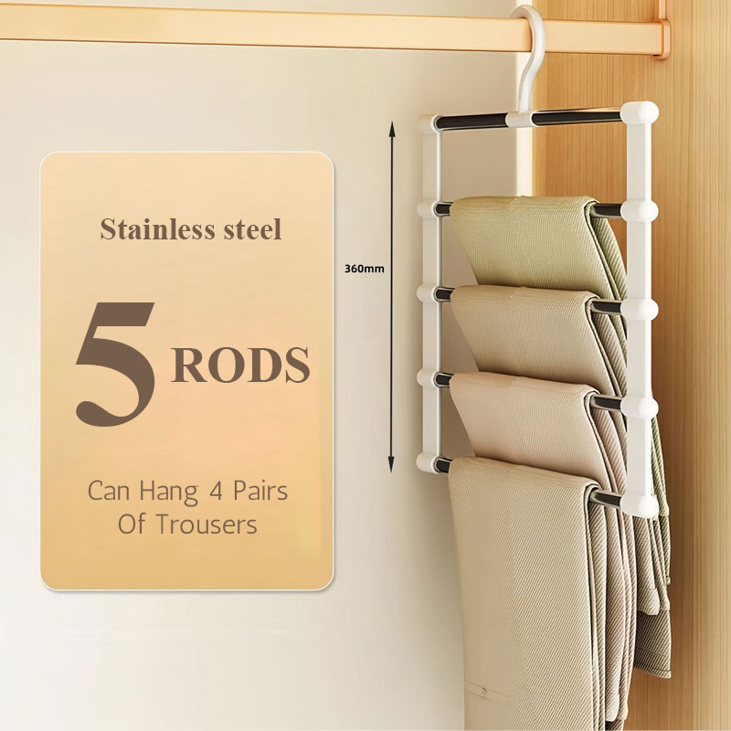 👖👗Multifunctioneel opvouwbaar broekenrek met meerdere niveaus