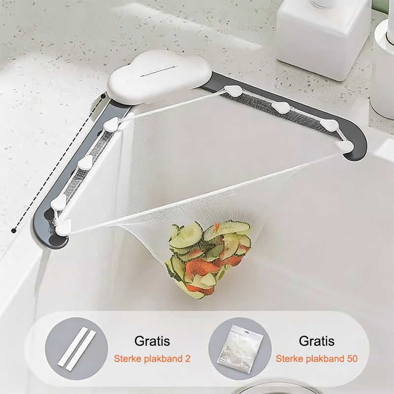 💎Koop meer, bespaar meer✨Driehoekige afvoerzeef met filtergaas voor gootstenen