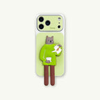 Creative Drip Glue Blurred Dog & Cat Phone Case