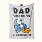 "Dad Is Not Sleeping" Fun Flannel Blanket🎁The perfect Father's Day gift