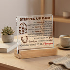 Heartfelt "Stepped Up Dad" Desktop Plaque💖
