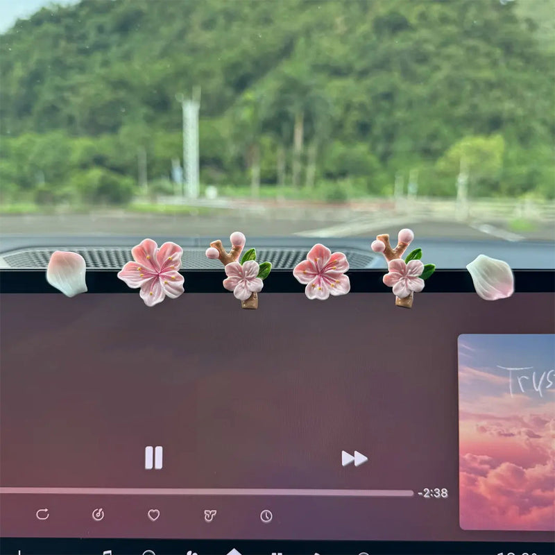 🚗🌸3D-harsstickers voor auto's - Met ontwerpen van perzikbloesem/kersenbloesem