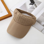 ☀️Women's High Ponytail Sun Visor Hat | SunSafeTok That Girl Aesthetic Breathable Open-Top UV Protection Cap | Birthday Gift for Her Running Hiking Beach Travel Outdoor Daily Wear